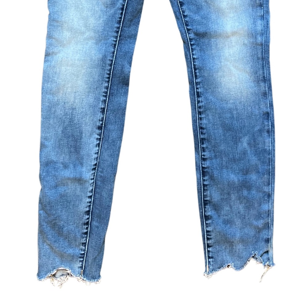 EUC BlankNYC Skinny Classique Jeans 27 Distressed Wash Raw Hem 27x27 - Picture 4 of 9